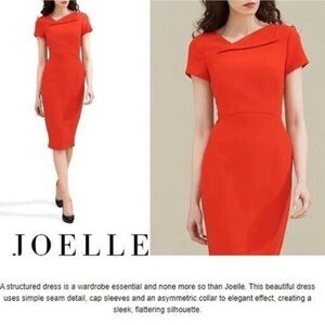 L K Bennett Dr Joelle Sheath Dress in red size 2